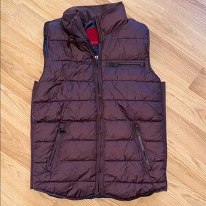 Zara Brown Quilted Puffer Vest Outdoors Size Medium